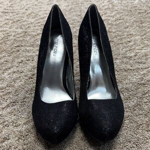 Maurices Shimmering Black Heels